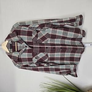 Dakota Men's Large Button-Up Plaid Shirt‎